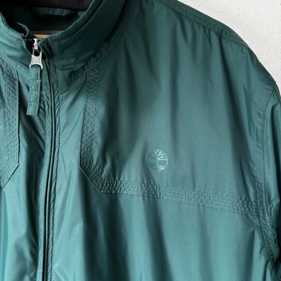 TIMBERLAND Men's XXL Fleece Lined Full Zip Windbreaker Waterproof Outdoor - Picture 2 of 15